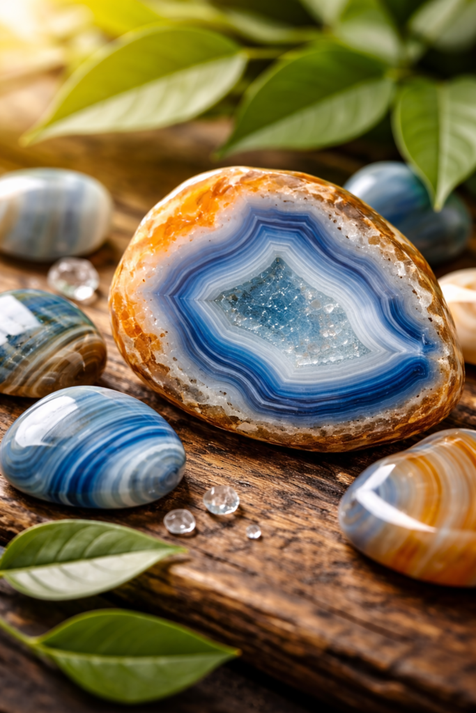 Agate pierre du gémeaux en lithothérapie 