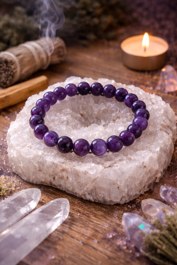 Bracelet Améthyste pierre contre le stress