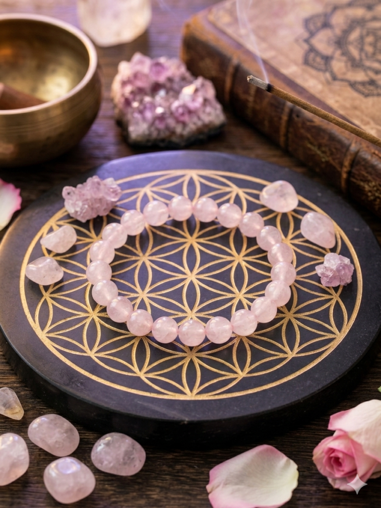 Quartz rose pierre naturelle apaisement émotionnel