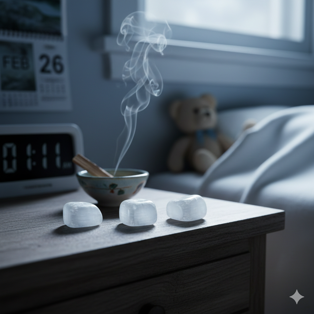 Sélénite pierre pour l'insomnie et le sommeil