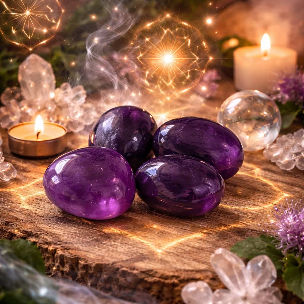 pierre amethyste chakra du troisieme oeil lithotherapie intuition apaisement mental