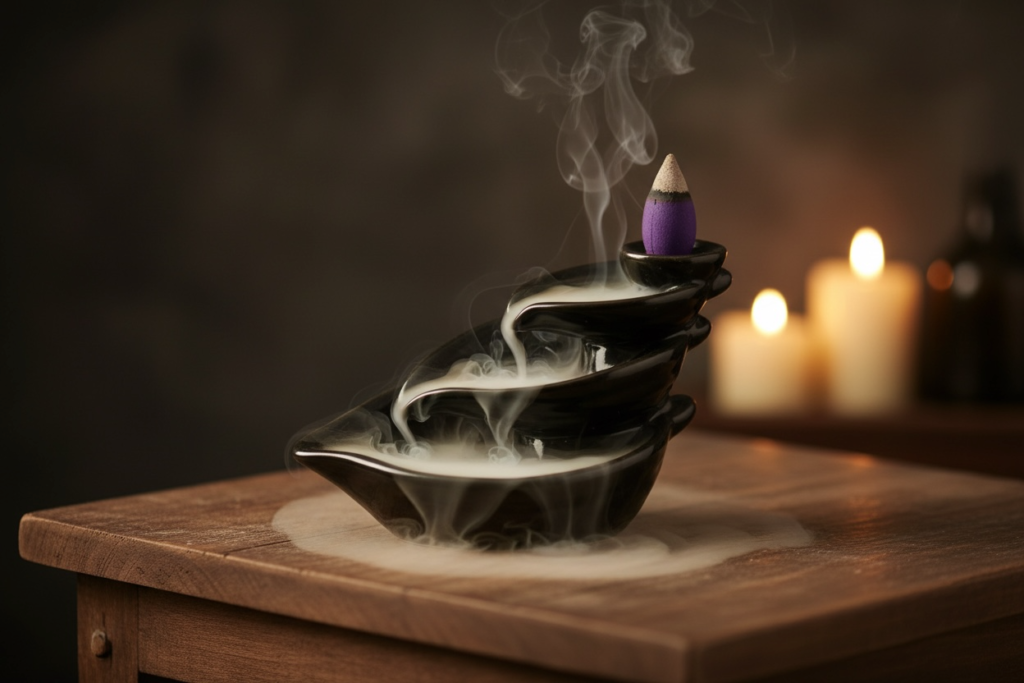 Porte-encens pour purifier les pierres naturelles en lithothérapie avec fumigation